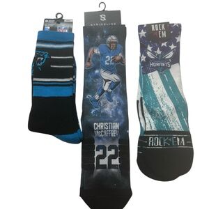 StrideLine and Rock 'Em Men's Sports Socks - Black and Blue